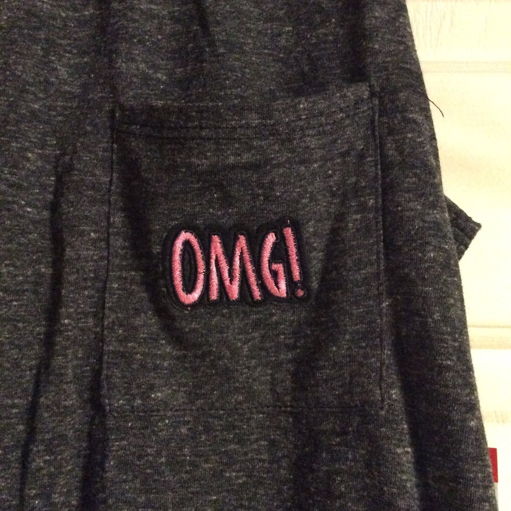 Women's 1X tank "omg" chest pocket with front tie - Picture 3 of 4